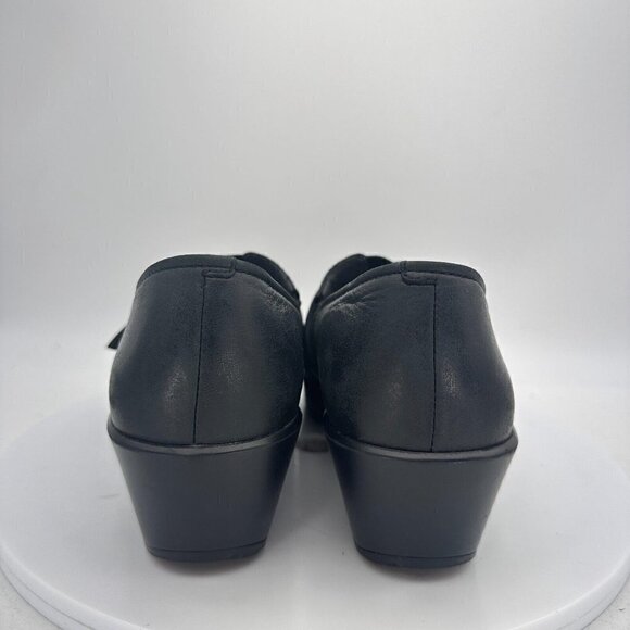 Dansko Jane Women Size 7 Black Leather Buckle Slip On Clog Shoes 9708020202 - Picture 6 of 13